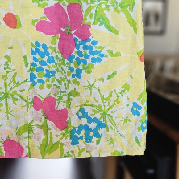 Lilly Pulitzer Strapless A-Line Dress with Pink and Yellow Floral Print - Picture 2 of 7